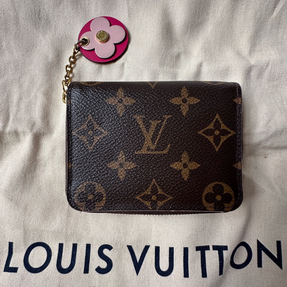 Louis Vuitton Monogram Blooming Flower Zippy Coin Purse Wallet Pink